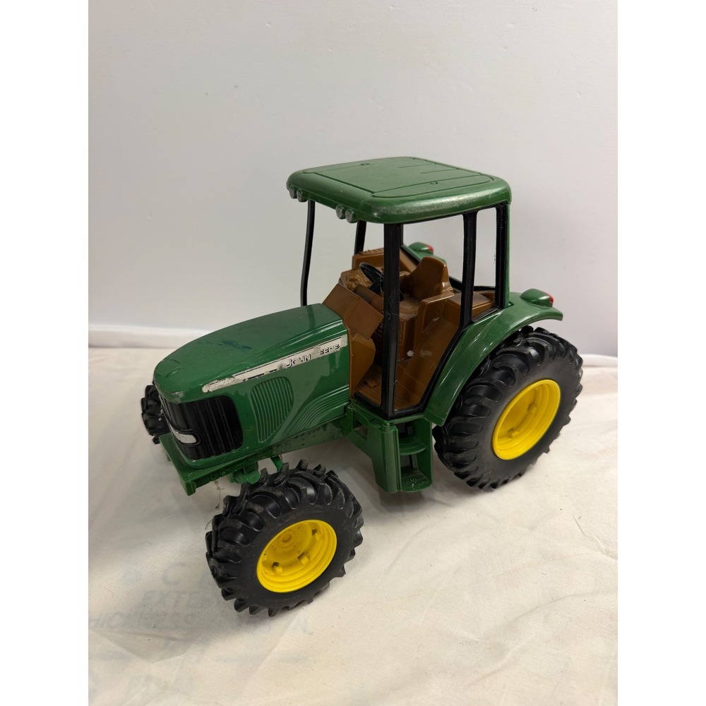 John Deere Toy Tractor Green Yellow Farm Vehicle with Cab and Hitch
